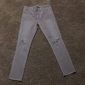 American Eagle Outfitters Super Super Stretch straight leg brown jeans Sz 4